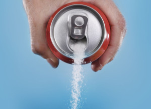 Can of Soda with Sugar and Health