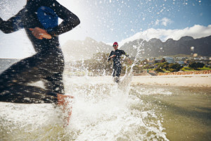 Summer Activities - Athletes training for a triathlon